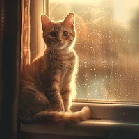 Happy Golden Cat - Diamond Painting