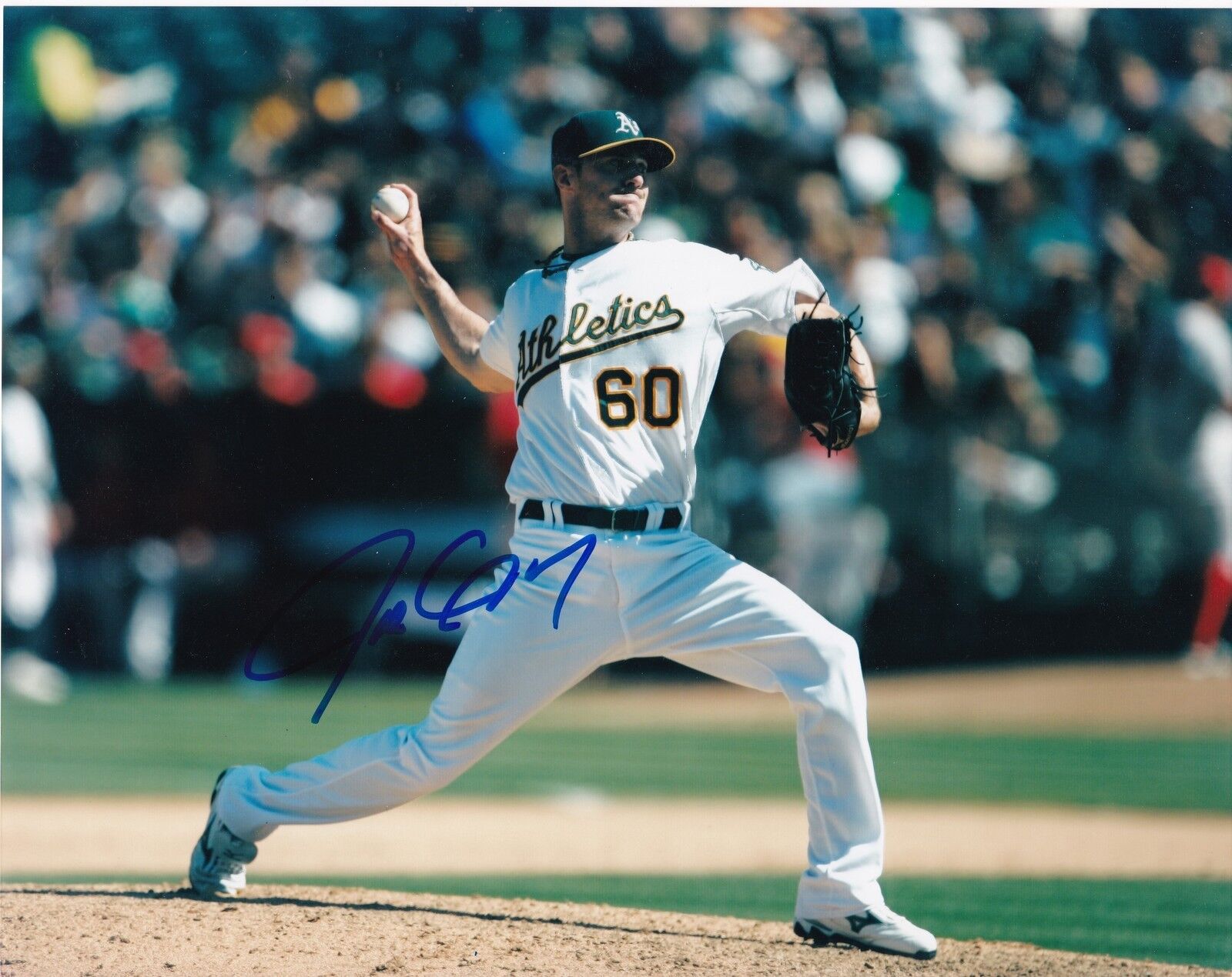 JEFF GRAY OAKLAND A'S ACTION SIGNED 8x10