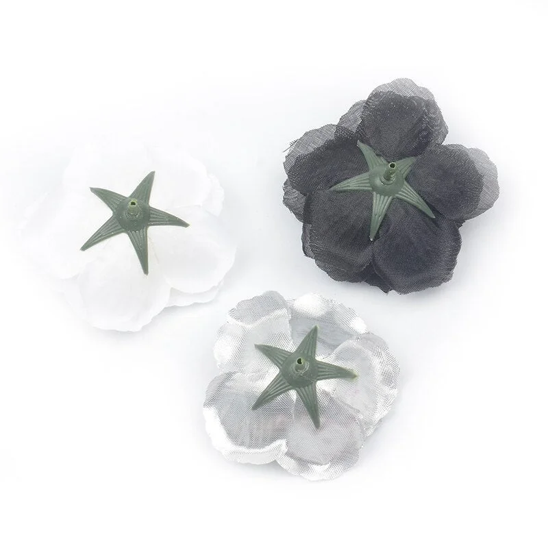 10pcs/lot 7cm Large Gold Silk Artificial Rose Flowers Head For Home Wedding Decoration DIY Craft Scrapbooking Supplies