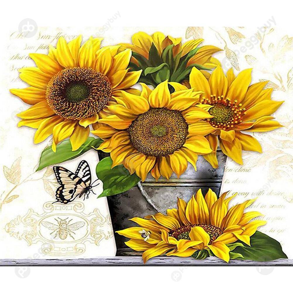 

40*50CM Square Drill Diamond Painting-Sunflower, 501 Original