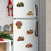 6PCS Vehicles DIY Pearl Diamond Painting Christmas Fridge Magnets, Sparkling Rhinestone Refrigerator Magnet Craft Kit for Home Decor & Gifts