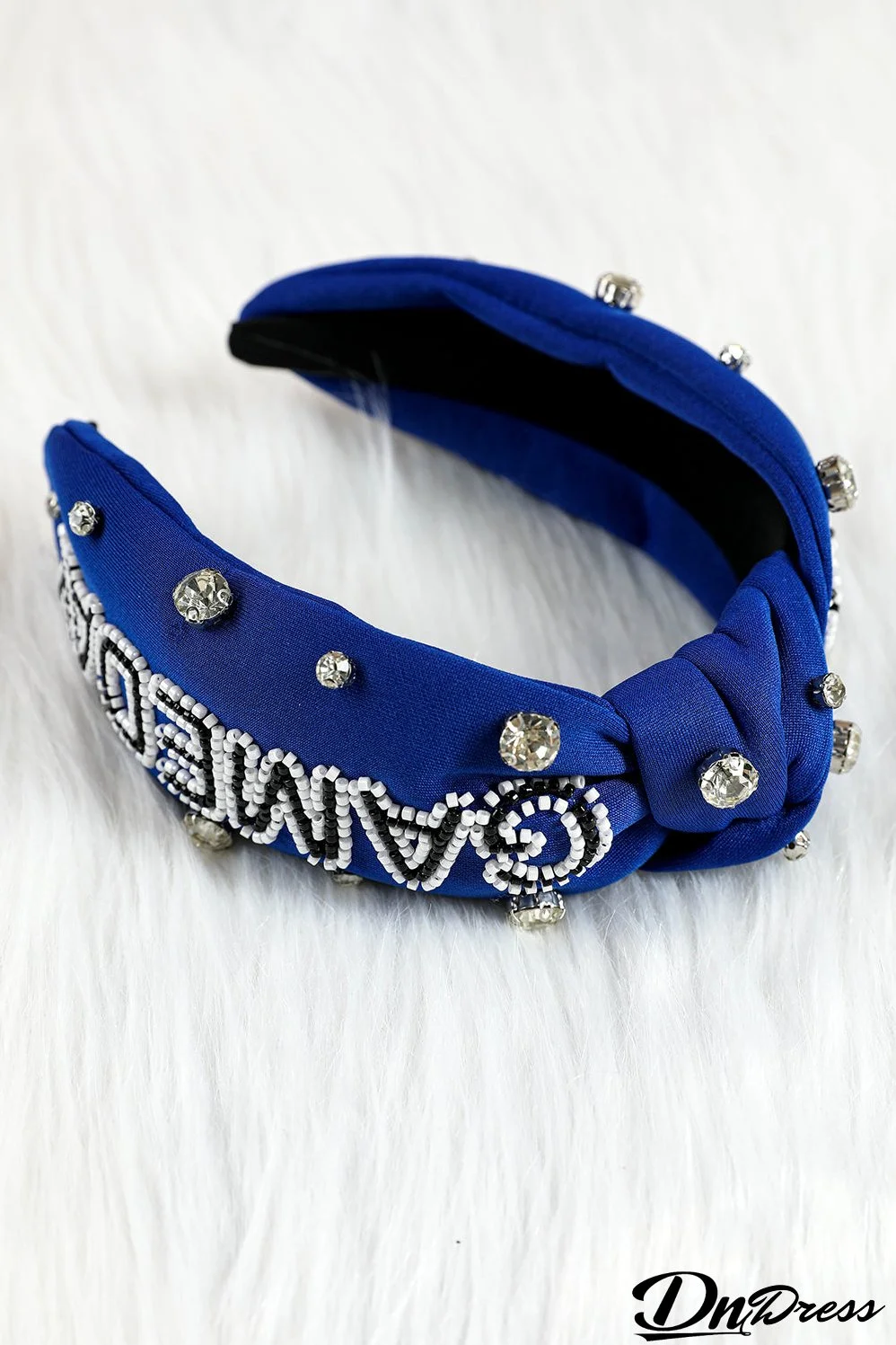 Rose Red GAME DAY Rugby Football Season Diamond Knotted Headband