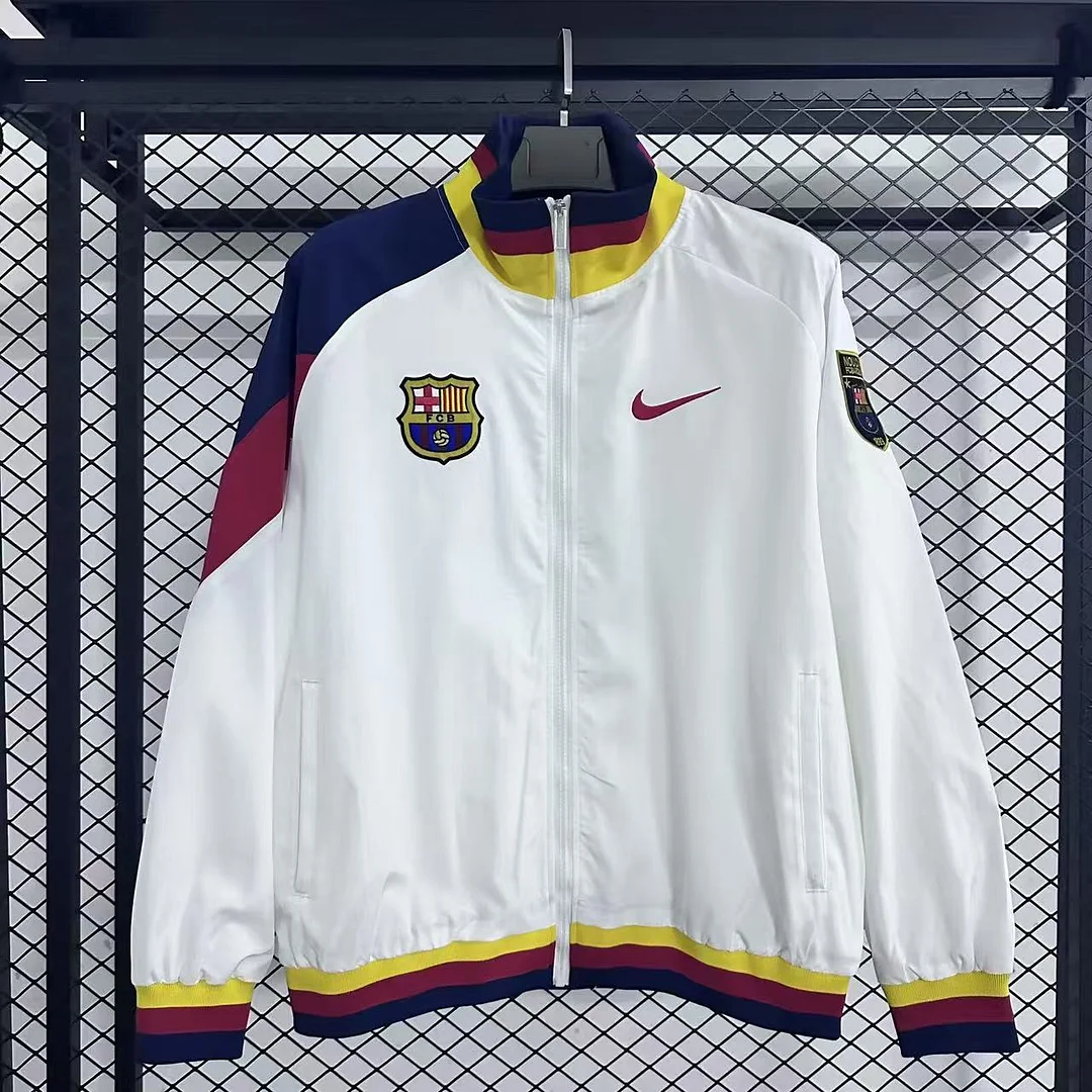 2025/26 Barcelona Windbreaker White Coat 