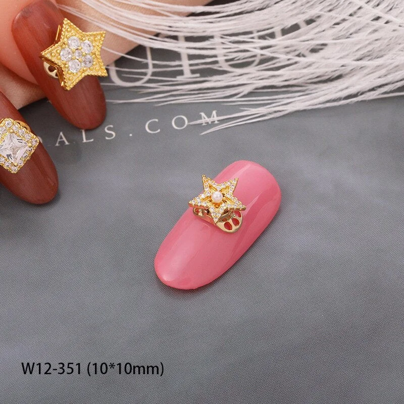 Japanese Nail Art Zircon High Speed Transfer Beads Rotatable Nail Alloy Pearlescent Nail Accessories DIY Nail Designer Supplies