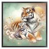Tiger Mother And Cub-11CT Stamped Cross Stitch 40*40cm/15.75*15.75in