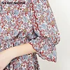 Vero Moda Brand NEW summer sweet prairie chic flowers V-neck three-quarter sleeve mid-waist dress women |31827C505