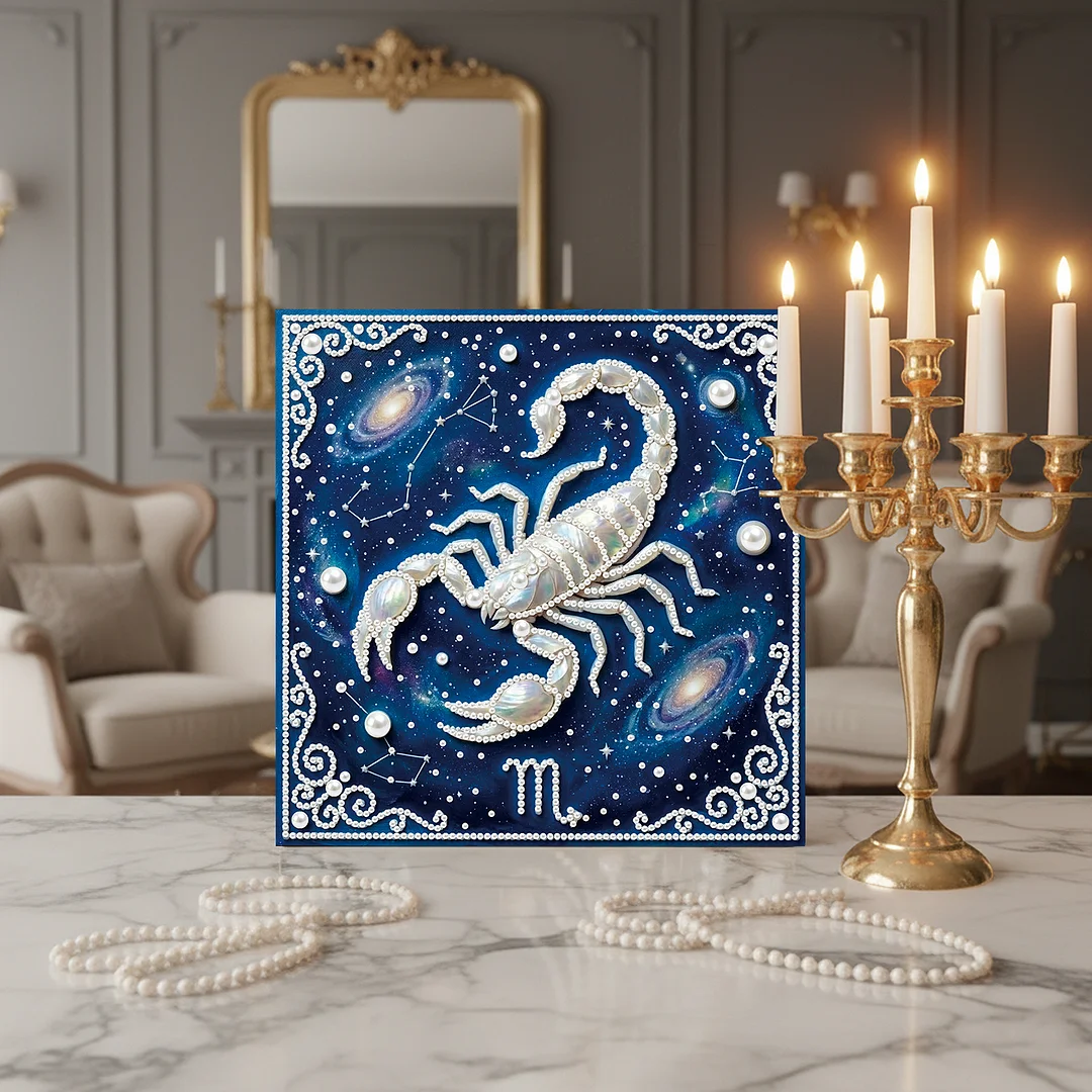 Scorpio - DIY Pearl Diamond Art Kit With Frame 25*25cm