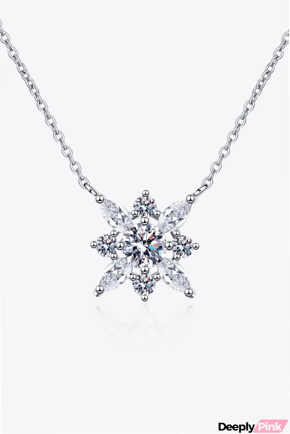 Moissanite Rhodium-Plated Necklace