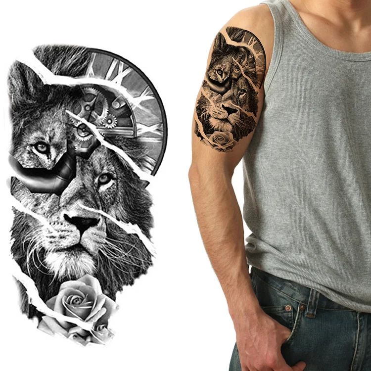 Lion with Crown Tattoo by: Joshua Barrett by fahqbwoi on DeviantArt