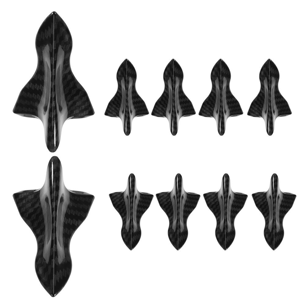 

10pcs Car Styling Shark Fin Kit Diffuser Spoiler Roof Wing Vortex Generator, 501 Original