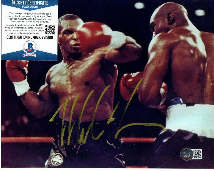 MIKE TYSON signed 8x10 BOXING BOXER Photo Poster painting Beckett BAS