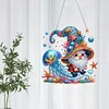Diamond Painting Acrylic Jellyfish Gnome DIY Diamond Painting Hanging Pendant for Adults