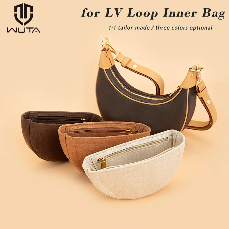 Felt Insert Bag Organizer For Lu Loop Moon Inner Bag Makeup Purse Storage Tote