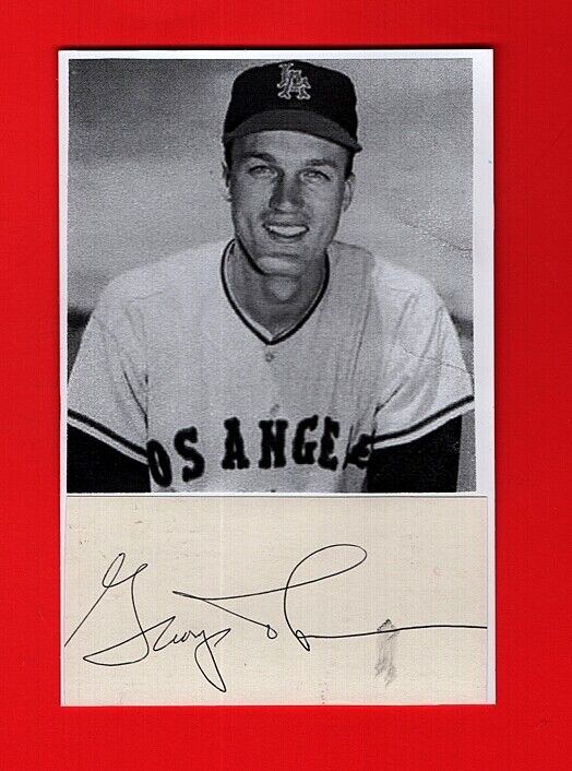 GEORGE THOMAS-LOS ANGELES ANGELS AUTOGRAPHED 4X6 CUT W/Photo Poster painting