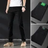 New High-end Men's Black Straight Slim Stretch Casual Versatile Jeans