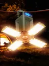 Solar Foldable Camping Light Rechargeable Portable Flashlight Hanging Tent Light