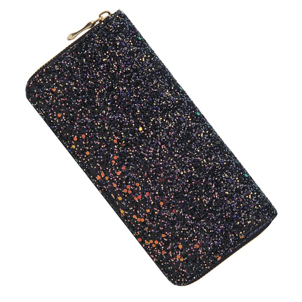 Glitter Wallet for Women Shiny Long Phone Clutch Purse Ladies Card Holder
