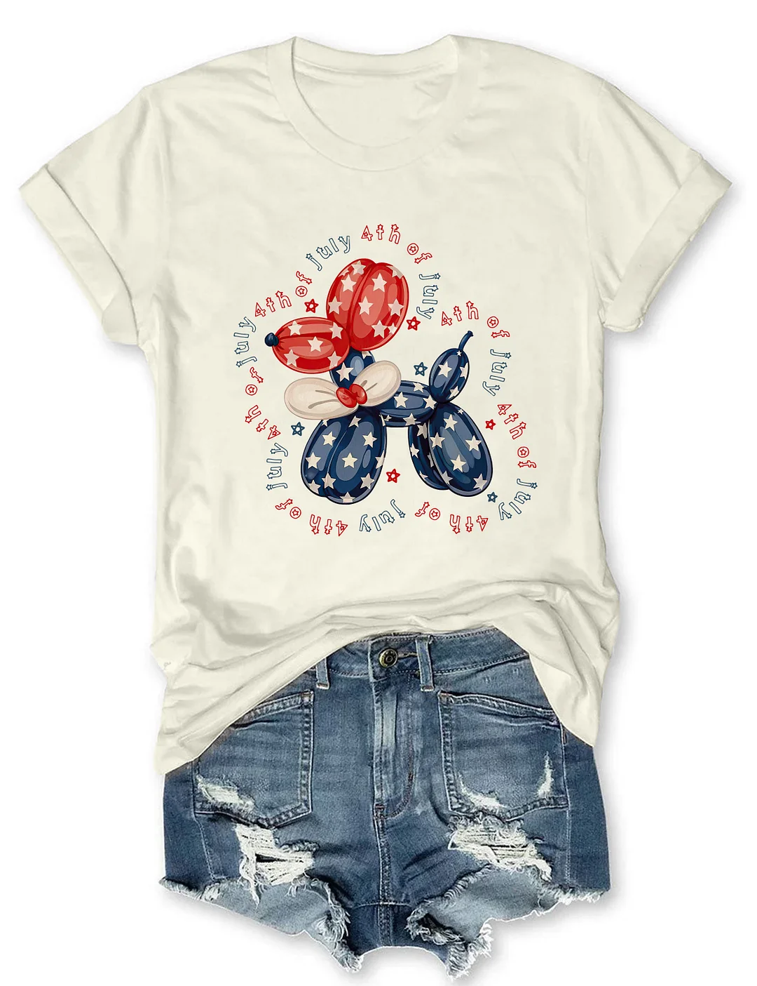 Cute Fourth of July Balloon T-shirt