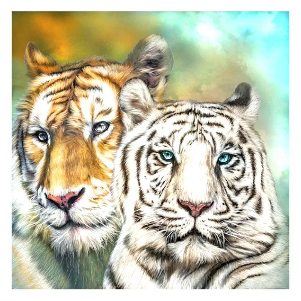 Diamond Painting - Full Square Drill - Tigers(30*30cm)