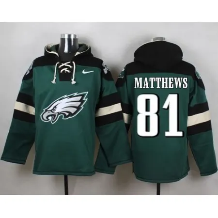 Eagles #81 Jordan Matthews Midnight Green Player Pullover NFL Hoodie