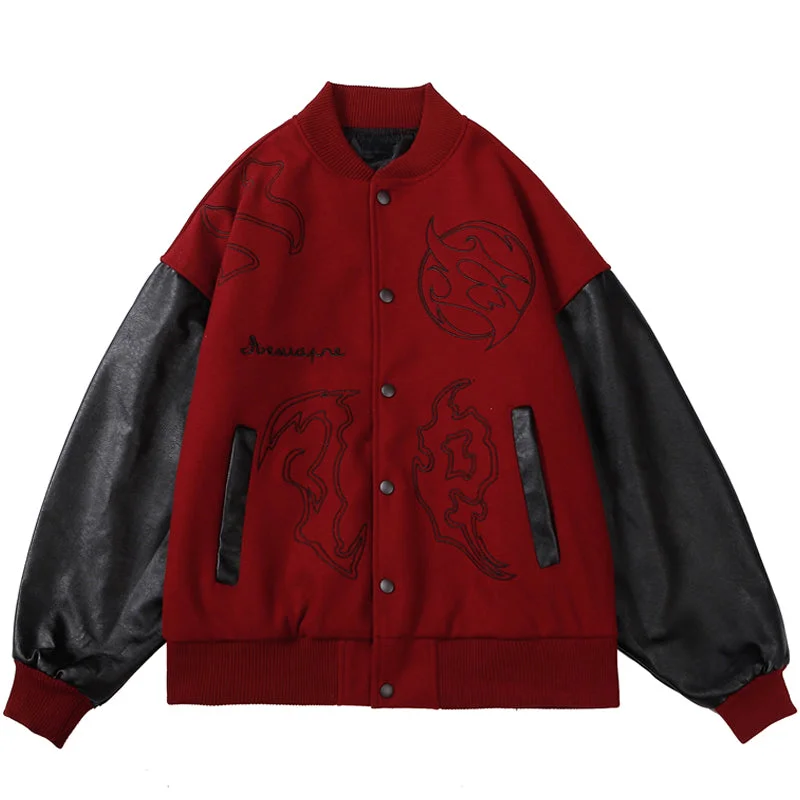 Lemandik Vintage Letterman Jacket Embroidery Graphic