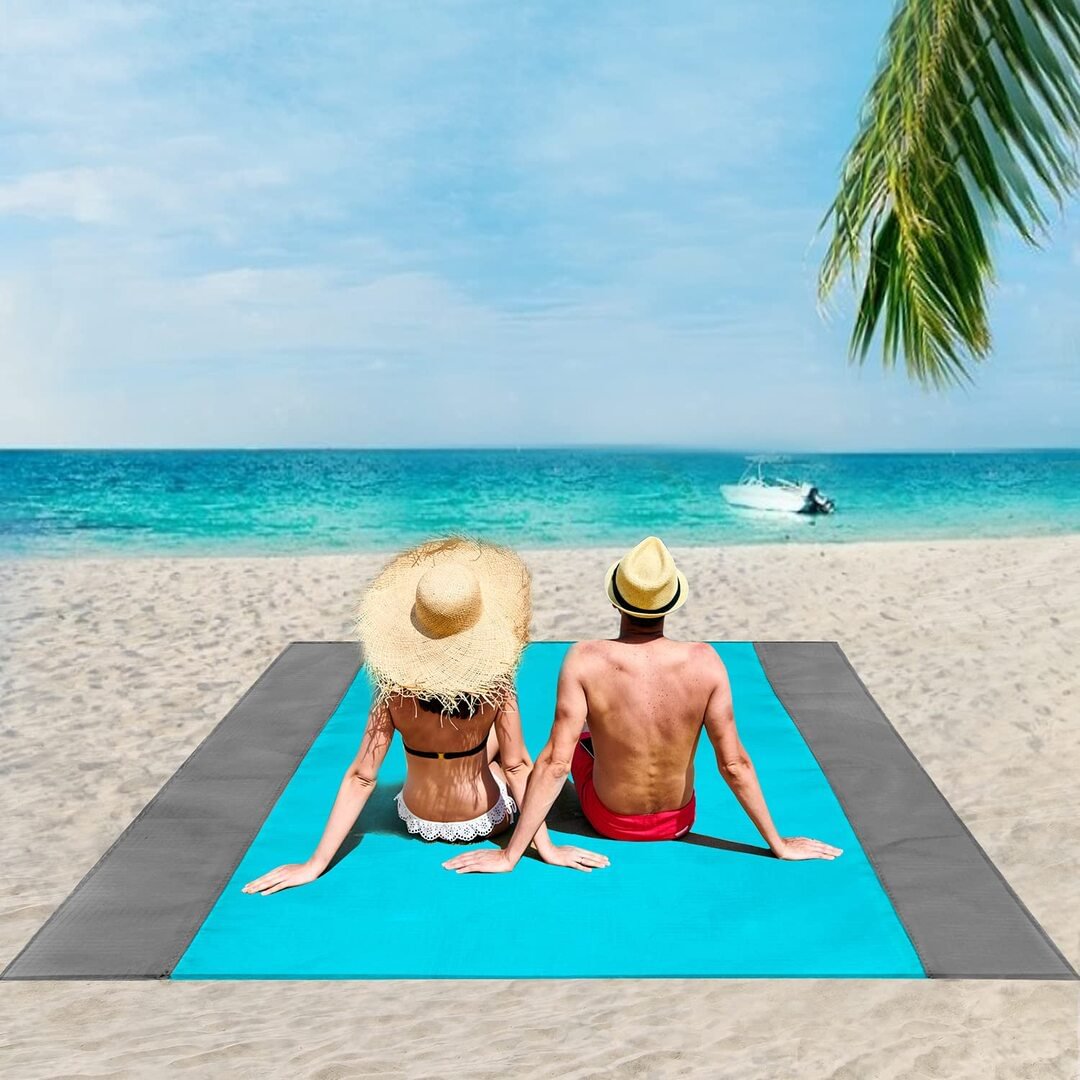 79''×82'' Beach Blanket Picnic Blankets Waterproof Sandproof for 4-7 Adults、、sdecorshop