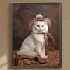 Diamond Painting-DIY Full Round Drill Cowboy Cat
