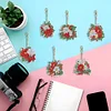 6PCS Diamond Painting Keyring Double Sided Diamond Painting Art Keychain Pendant