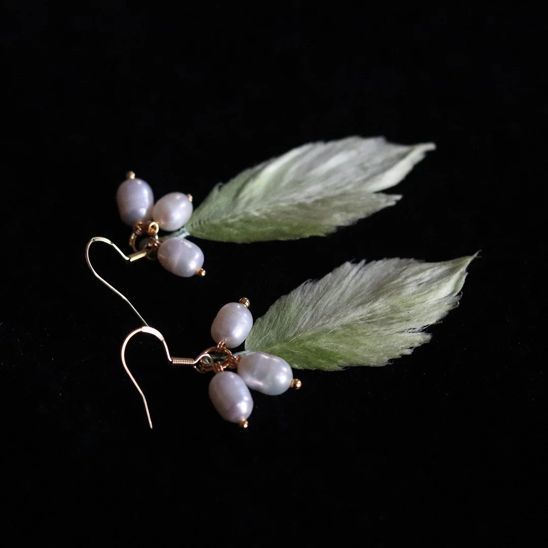 Wrapped Silk Velvet Hanfu Cheongsam Earrings