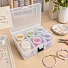 6Pcs Pumpkin Bottles Diamond Painting Containers Multi Purpose Portable Plastic Case Box with Stickers & Compartments Arts Crafts Storage Bottle for Hardware Rhinestone (6Pcs)