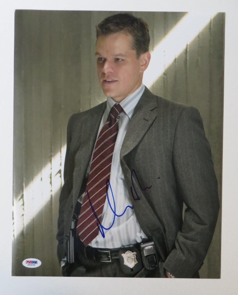 Matt Damon Signed Departed Authentic Autographed 11x14 Photo Poster painting (PSA/DNA) #J03232