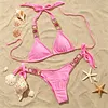 Crystal & Diamond Strappy Bikini Swimsuit Set by Inlyline