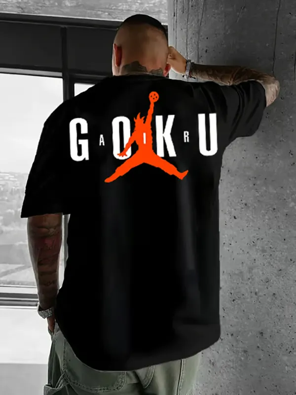 Men's Casual Dragon Ball GOKU Slam Dunk T-shirt