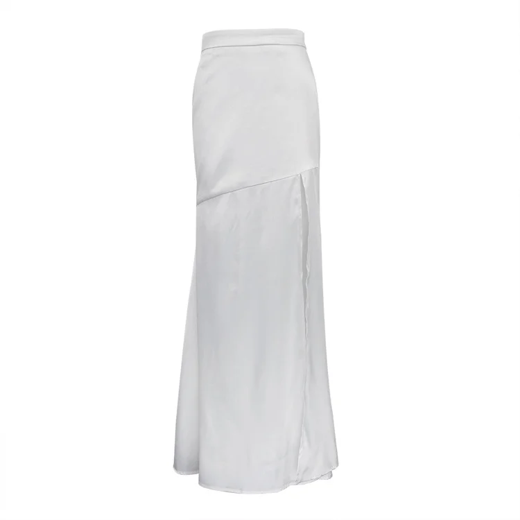 Ueong Ueong Women's Fashion Slit Long Skirt Early Spring 2024 New High Waist Hanging Feeling Slim Fishtail Skirt