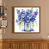 Flowers Full 18CT 2 Strands DIY Stamped Cross Stitch Kits for Beginners Adults Home Wall Decor Cross Stitch Art and Crafts Kits 25x25cm