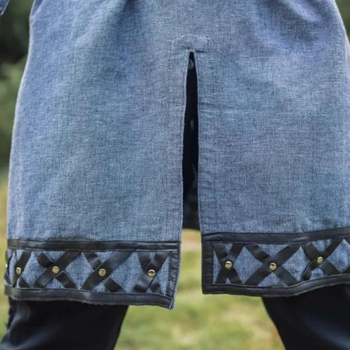 Men's Viking Leather Studded Robe Top-inspireuse