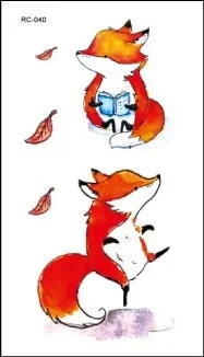 Waterproof Temporary Tattoo Sticker on body fox wolf dog Dreamcatcher tatto stickers flash tatoo fake tattoos for men girl women