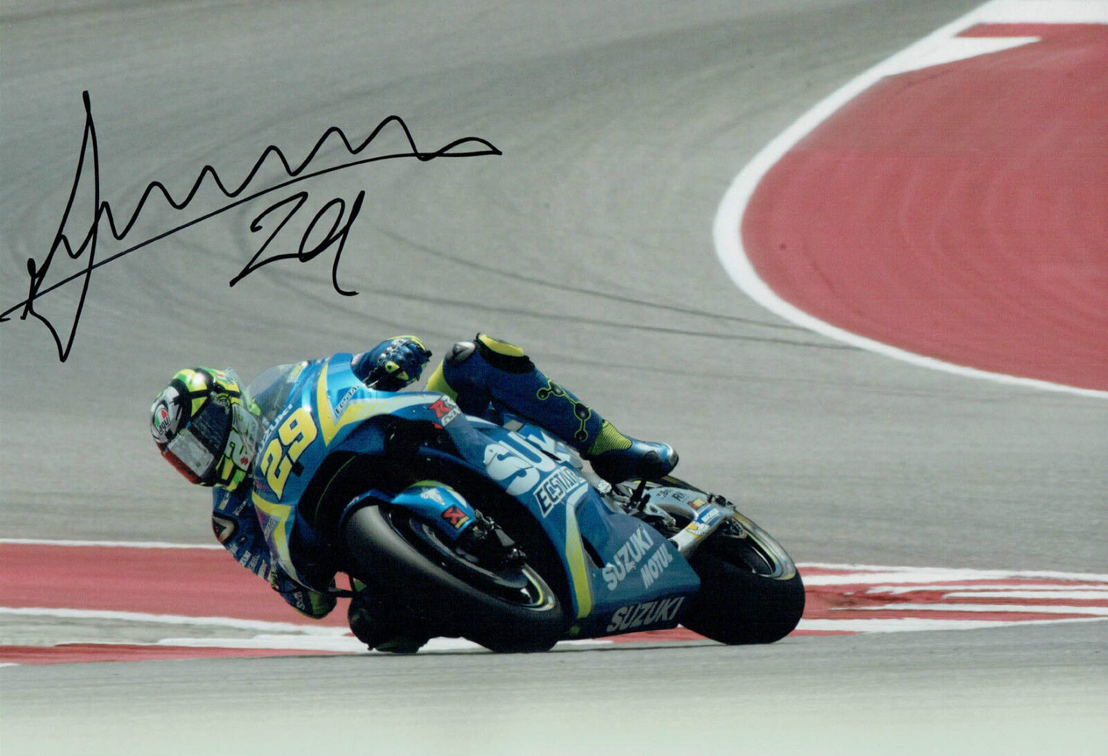 Andrea IANNONE 2017 SIGNED Suzuki MOTOGP 12x8 Autograph RACE Photo Poster painting 3 AFTAL COA