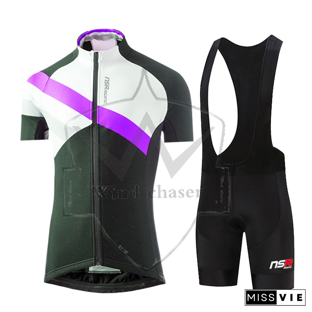 New Nsr Summer Short Sleeve Cycling Jersey Set Breathable Racing Sport Bicycle Jersey Cycling Clothing 여름 자전거 의류