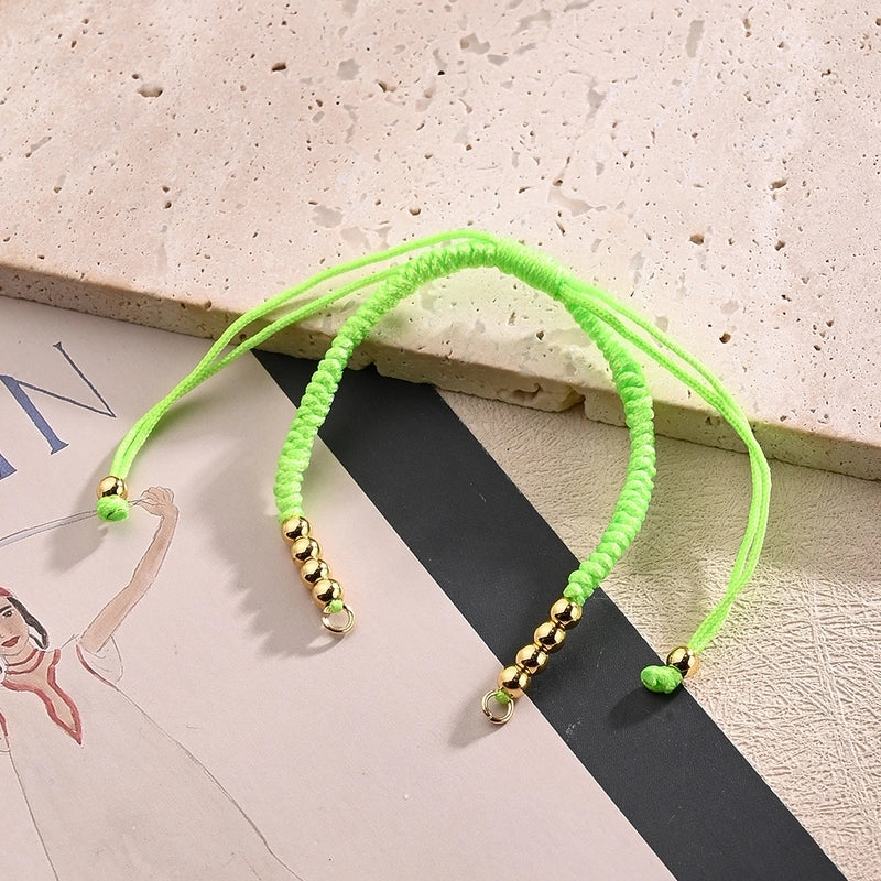 1 Strand/Package Cotton Rope Copper 18K Gold Plated Cord String Polished Jewelry Accessories Rope