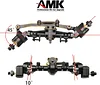 AMK Heavy Brass Front Rear Axle for 1/24 RC Crawler A xial SCX24 90081 C10 Jeep Gladiator Ford Bronco Front and Rear Portal Axle Upgrade Parts