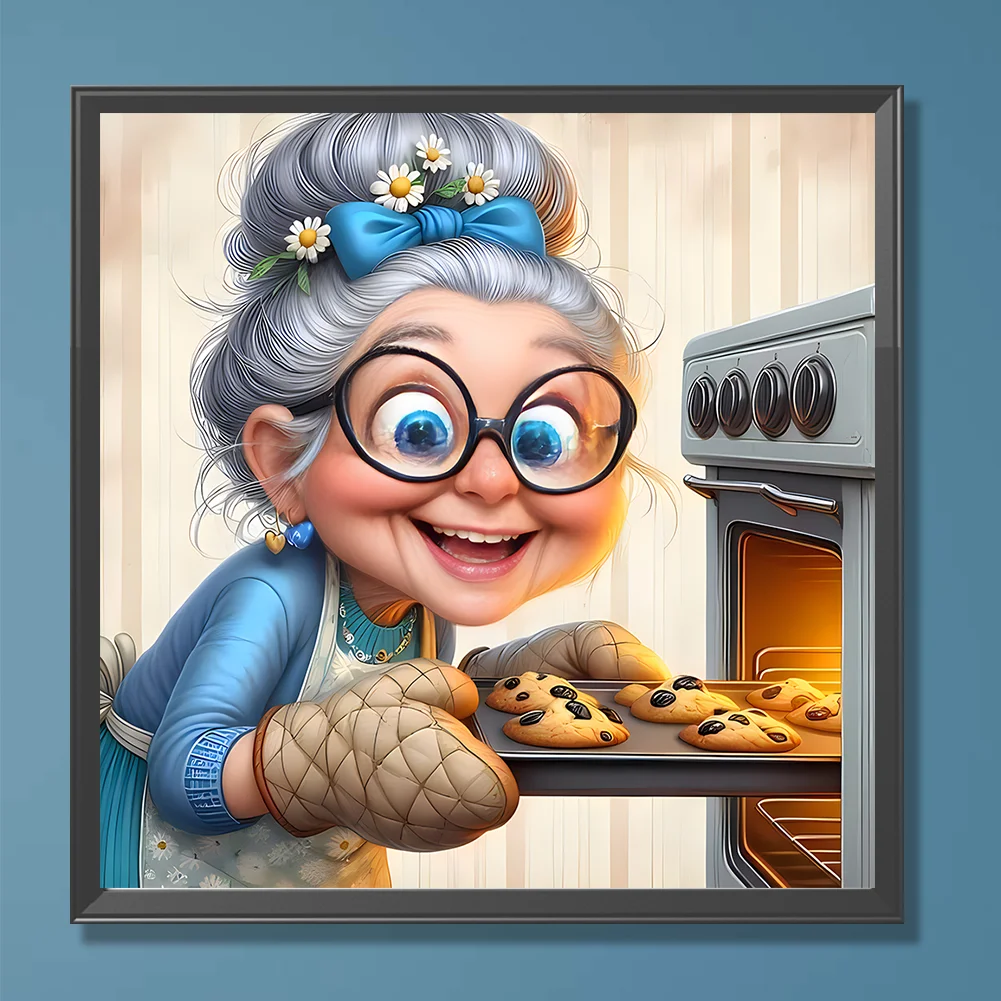 Diamond Painting - Full Round Drill - Grandma(Canvas|30*30cm)