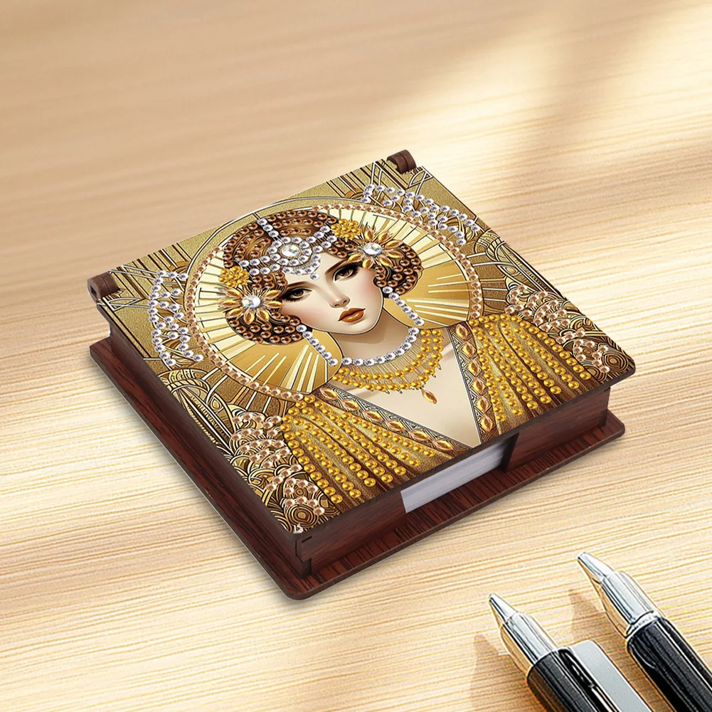 DIY Elegant Lady Diamond Painting Note Box Paper 160 Sheets of Paper for DIY Art Craft
