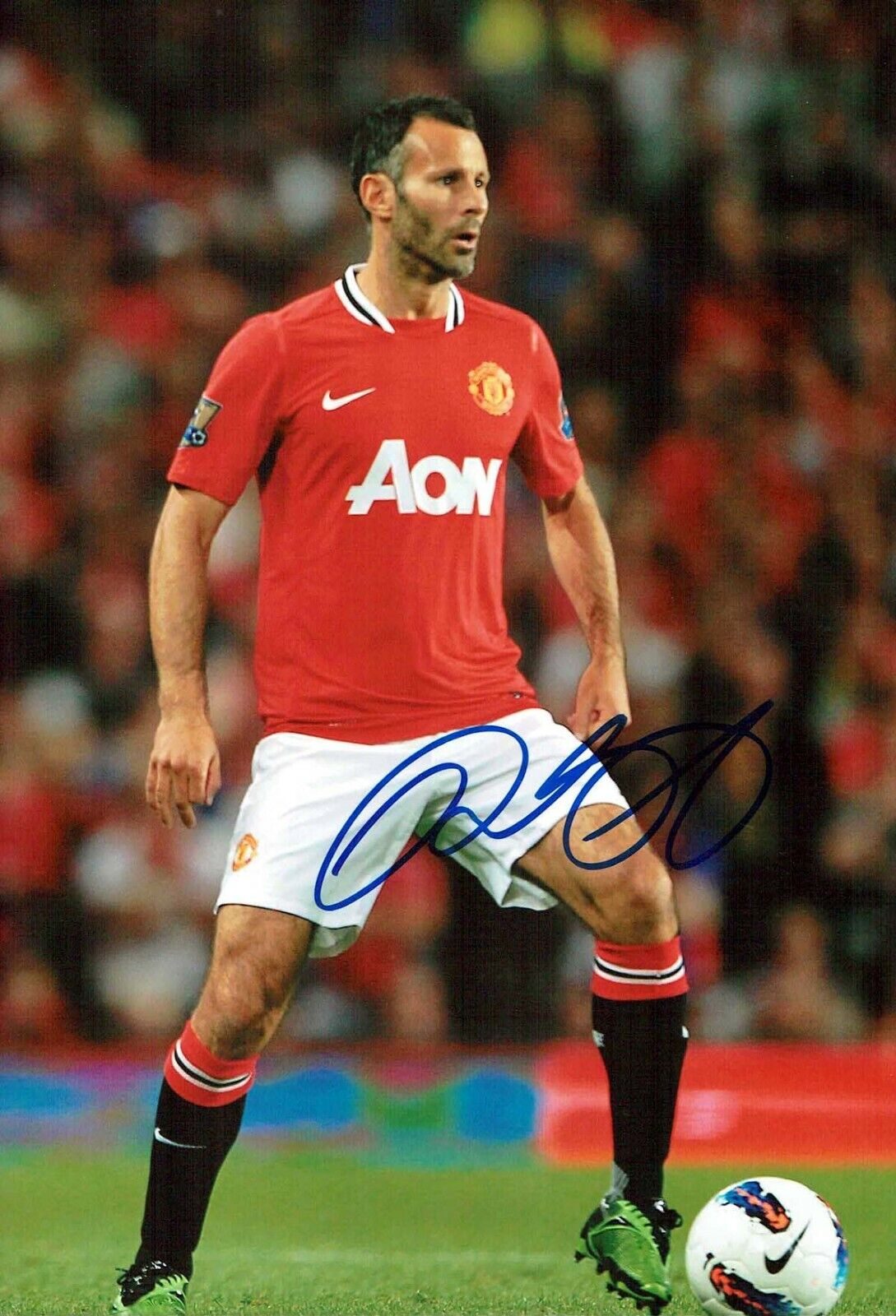 Ryan GIGGS Signed Autograph 12x8 Manchester United Football Photo Poster painting 2 AFTAL COA