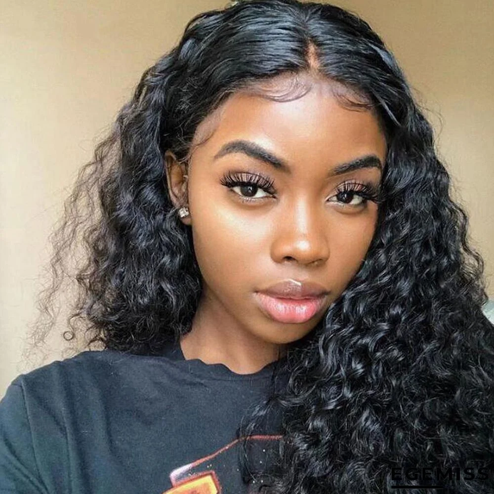 Hot European and American Fashion Wigs Small Curls Black Fluffy Wigs Long Curls | EGEMISS