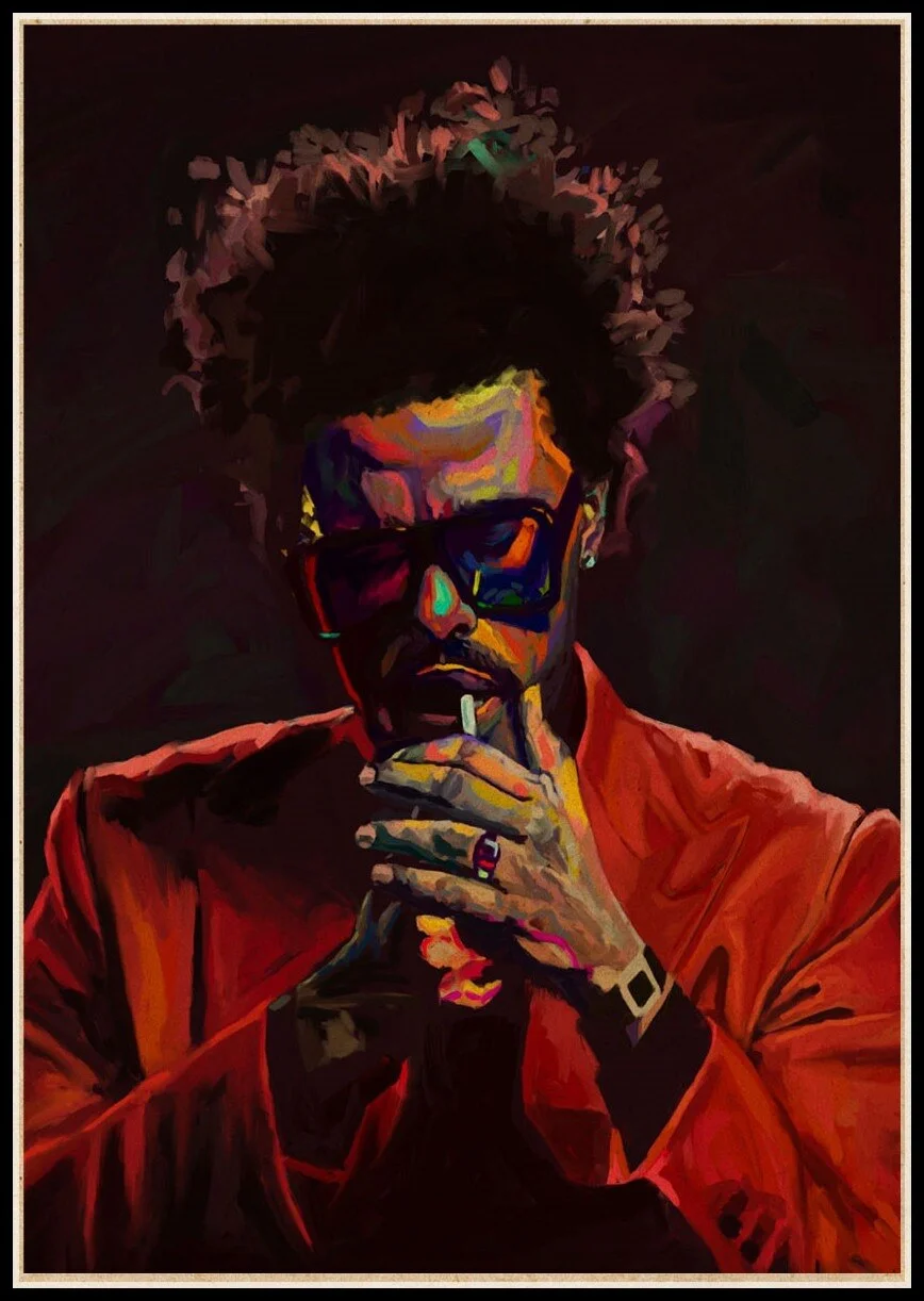 Athvotar Rapper Posters Hip Hop The Weeknd Wiken Potted Brother Quality Vintage Kraft Paper Painting Poster Living Room Wall Decor 703-1