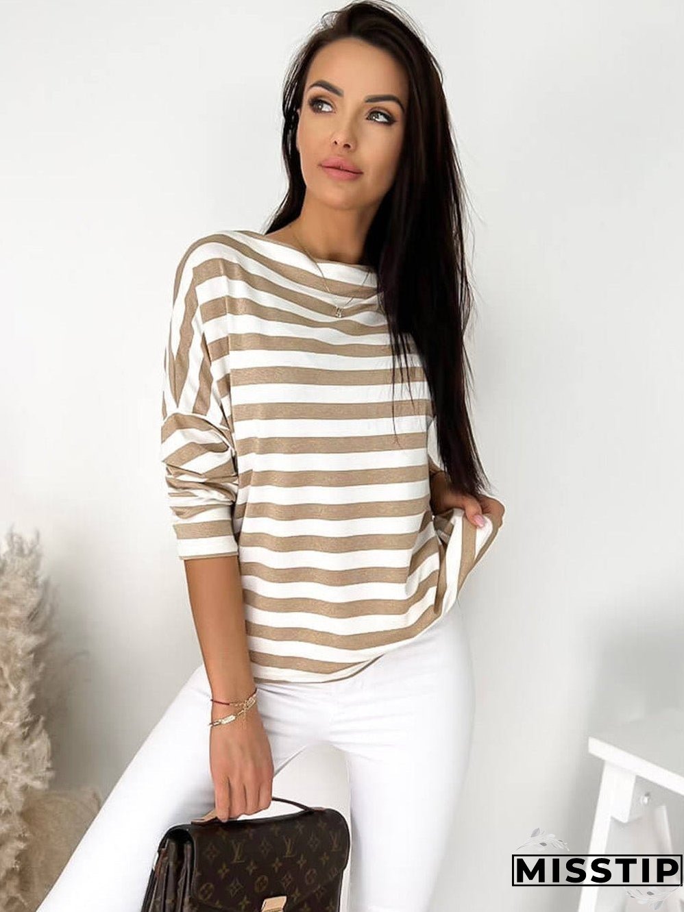 Short Sleeve Mock Neck T-Shirt with Side Slits