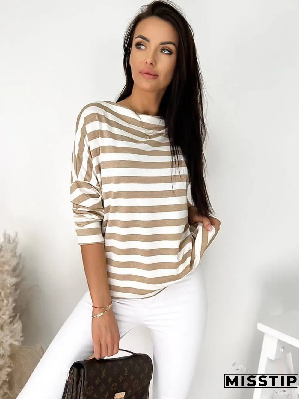 Short Sleeve Mock Neck T-Shirt with Side Slits