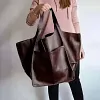 Sac fourre-tout en cuir surdimensionn&eacute;
