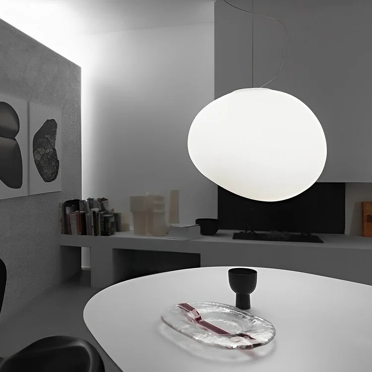 Creative Glass Round Ball LED White Modern Pendant Light Hanging Lamp - Appledas